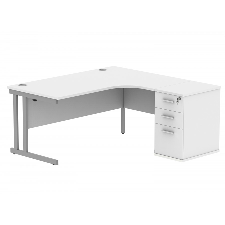 Core Corner Desk With Desk High Pedestal